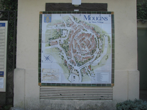 Схема історичного центру Мужена