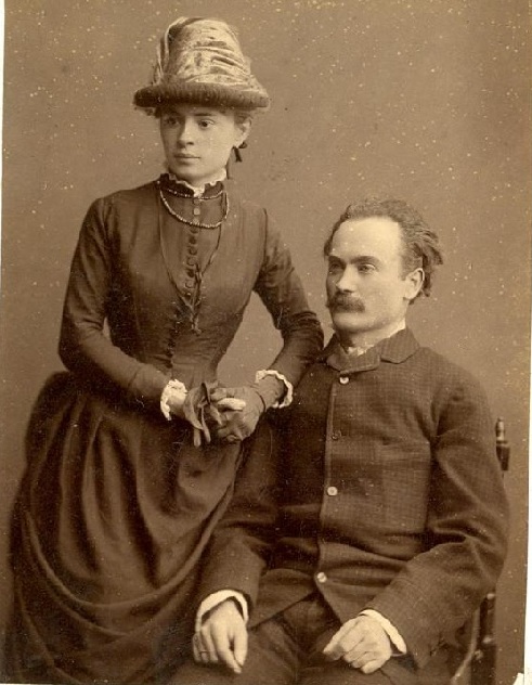 1.Olga Horuzhynska ta Ivan Franko u den vesillya